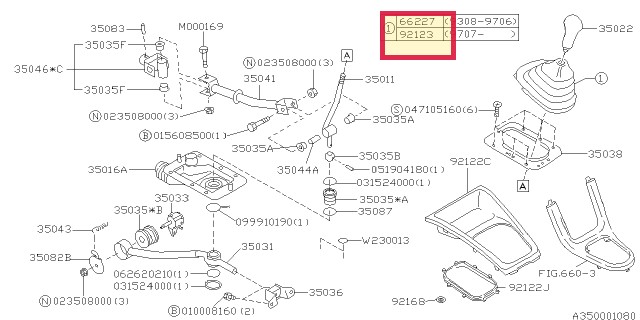 92072FC000 Subaru OEM Centre Console Shift Boot - Image 3